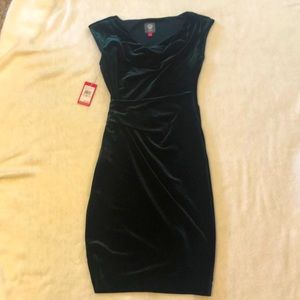 NWT, Vince Camuto, emerald green cocktail dress, size 0